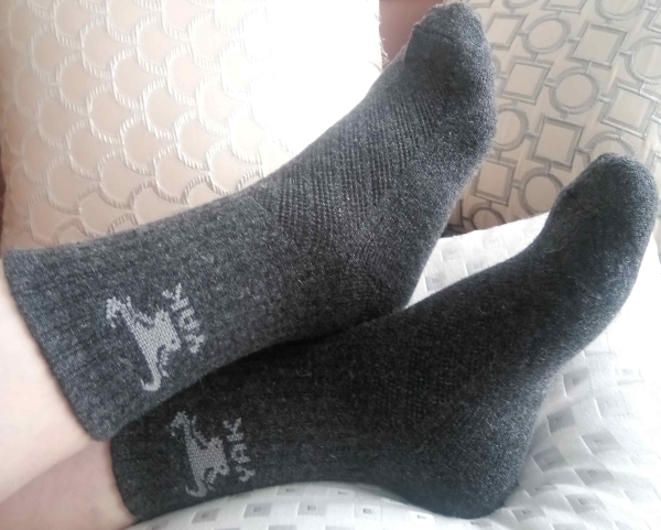 Socken aus YAK-Wolle Dunkelgrau Größe 41-43 in Top-Qualität